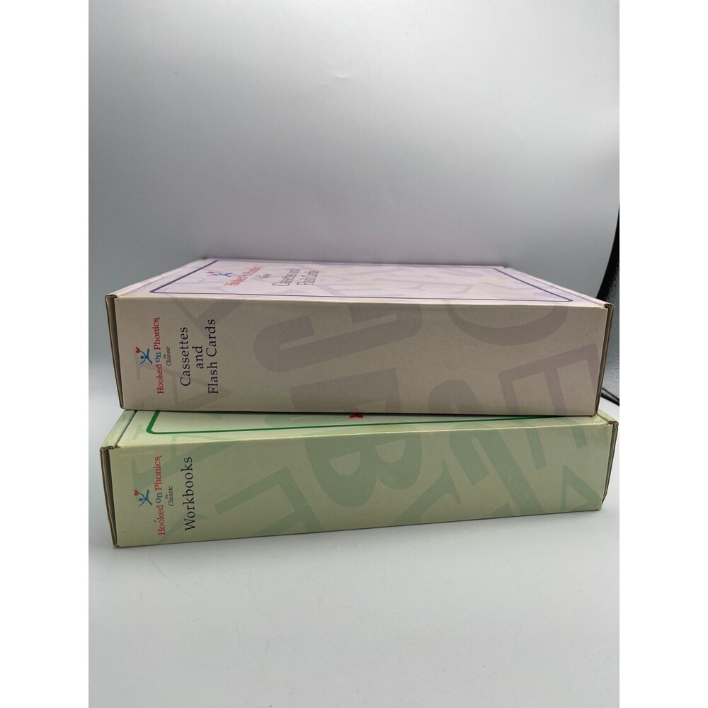 Vtg 2002 Hooked on Phonics cassette tapes and work books (lot)